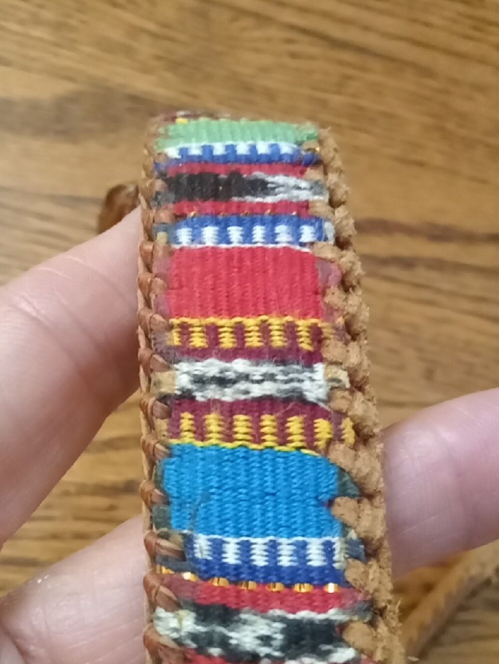 Multicolor Woven Leather Women’s Belt Length 36" - Picture 4 of 5